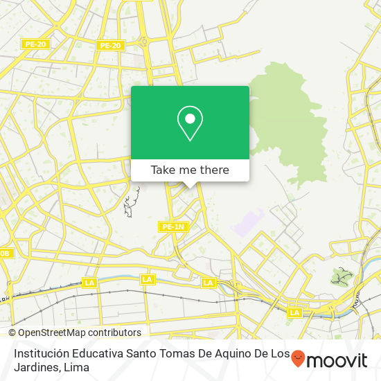 Institución Educativa Santo Tomas De Aquino De Los Jardines map