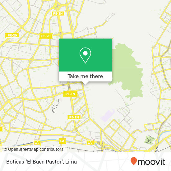 Boticas "El Buen Pastor" map