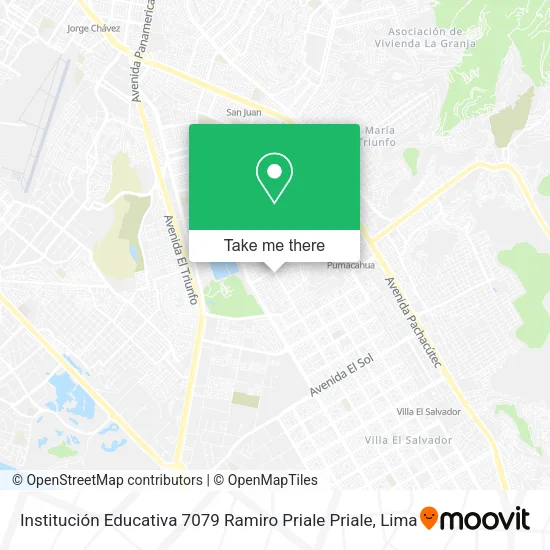 Mapa de Institución Educativa 7079 Ramiro Priale Priale