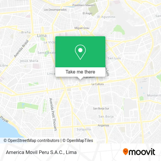 Mapa de America Movil Peru S.A.C.
