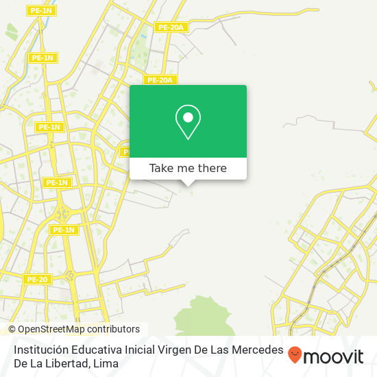 Mapa de Institución Educativa Inicial Virgen De Las Mercedes De La Libertad