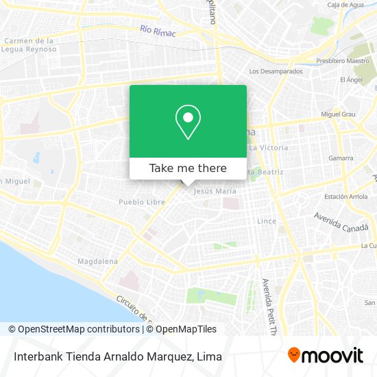 Interbank Tienda Arnaldo Marquez map
