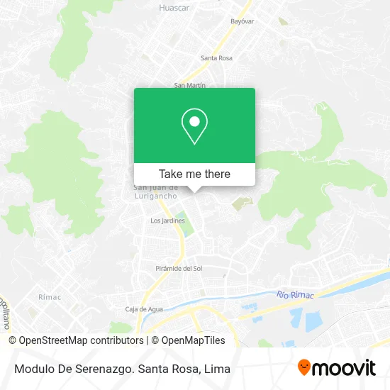 Modulo De Serenazgo. Santa Rosa map