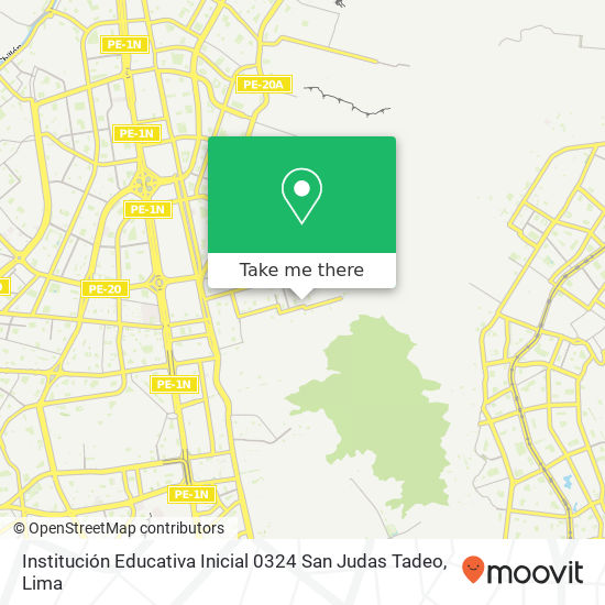 Mapa de Institución Educativa Inicial 0324 San Judas Tadeo