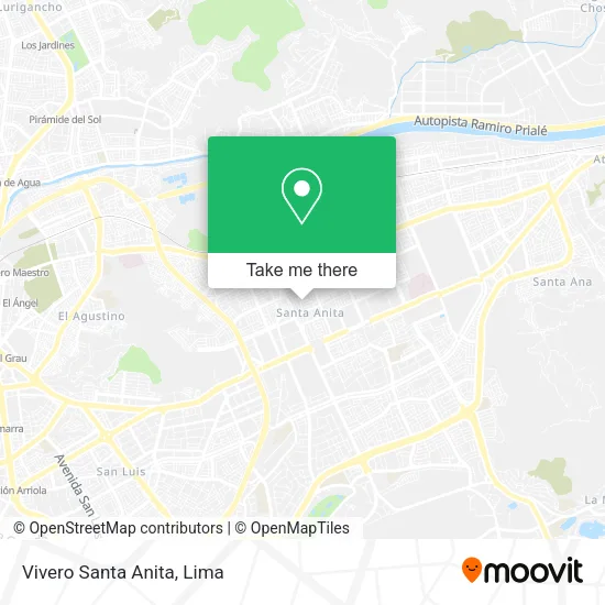 Mapa de Vivero Santa Anita