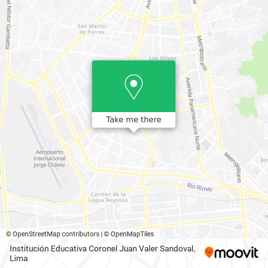 Mapa de Institución Educativa Coronel Juan Valer Sandoval