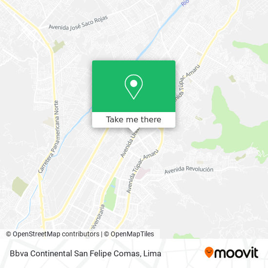 Bbva Continental San Felipe Comas map