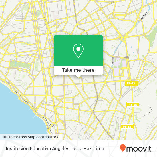 Mapa de Institución Educativa Angeles De La Paz