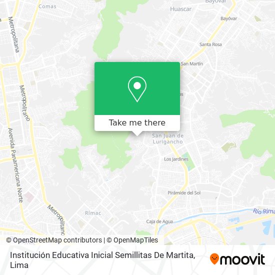 Mapa de Institución Educativa Inicial Semillitas De Martita