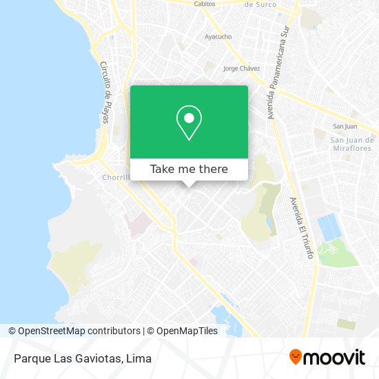 Parque Las Gaviotas map