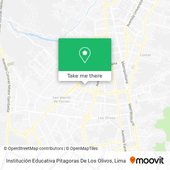 Mapa de Institución Educativa Pitagoras De Los Olivos