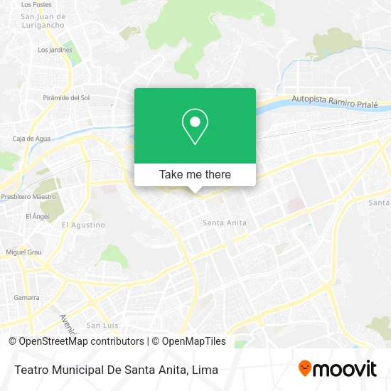 Mapa de Teatro Municipal De Santa Anita