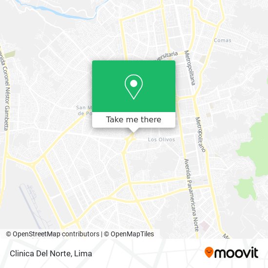 Mapa de Clinica Del Norte