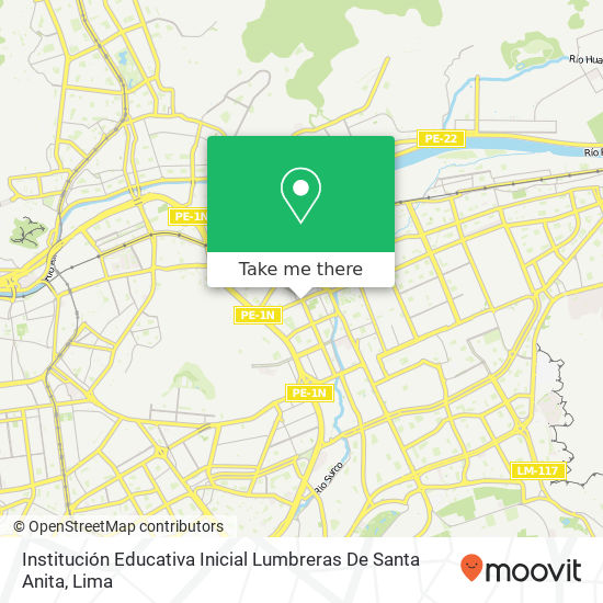 Institución Educativa Inicial Lumbreras De Santa Anita map