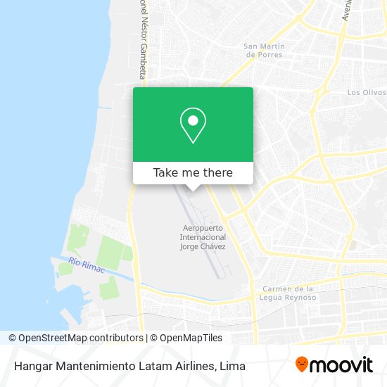 Hangar Mantenimiento Latam Airlines map