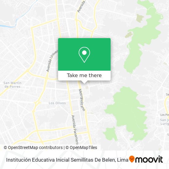 Mapa de Institución Educativa Inicial Semillitas De Belen