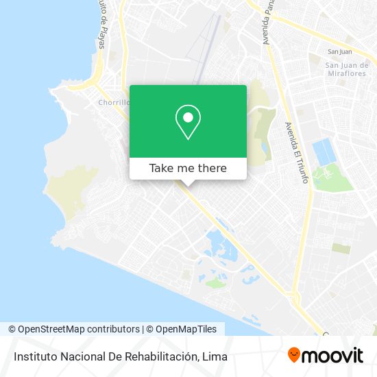 Instituto Nacional De Rehabilitación map