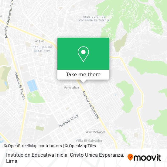 Mapa de Institución Educativa Inicial Cristo Unica Esperanza