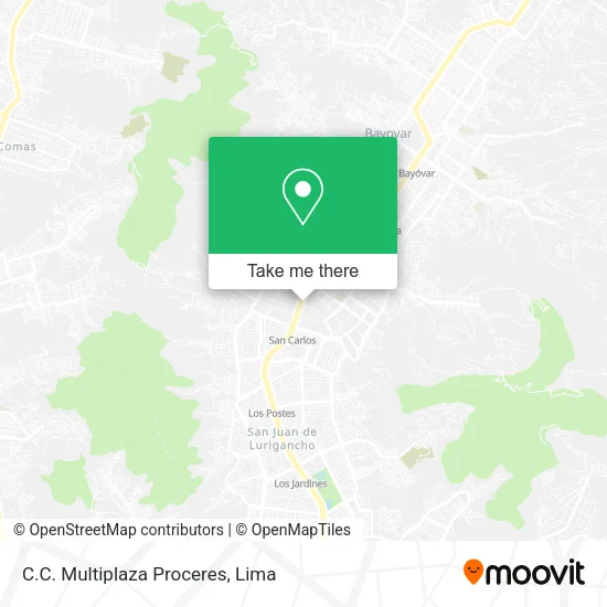Mapa de C.C. Multiplaza Proceres