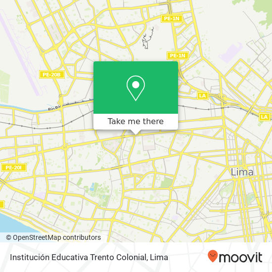 Mapa de Institución Educativa Trento Colonial