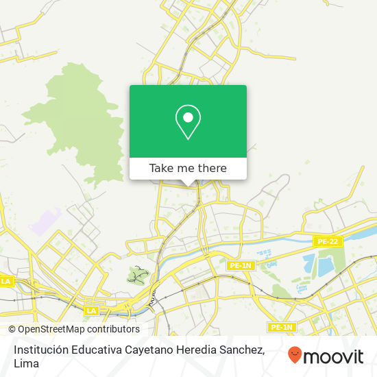 Institución Educativa Cayetano Heredia Sanchez map