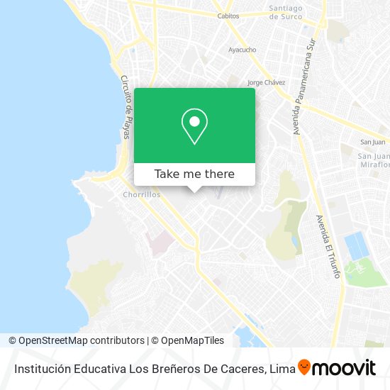 Mapa de Institución Educativa Los Breñeros De Caceres
