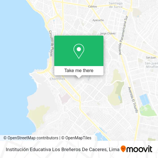 Mapa de Institución Educativa Los Breñeros De Caceres
