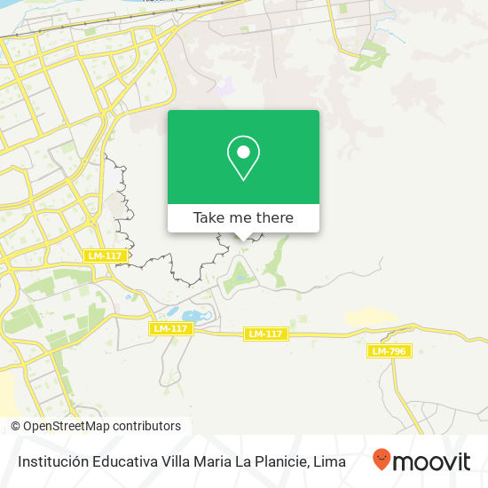 Institución Educativa Villa Maria La Planicie map