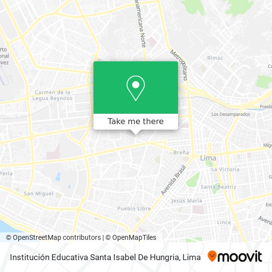 Mapa de Institución Educativa Santa Isabel De Hungria