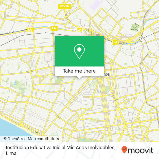 Institución Educativa Inicial Mis Años Inolvidables map