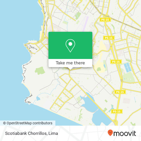 Scotiabank Chorrillos map