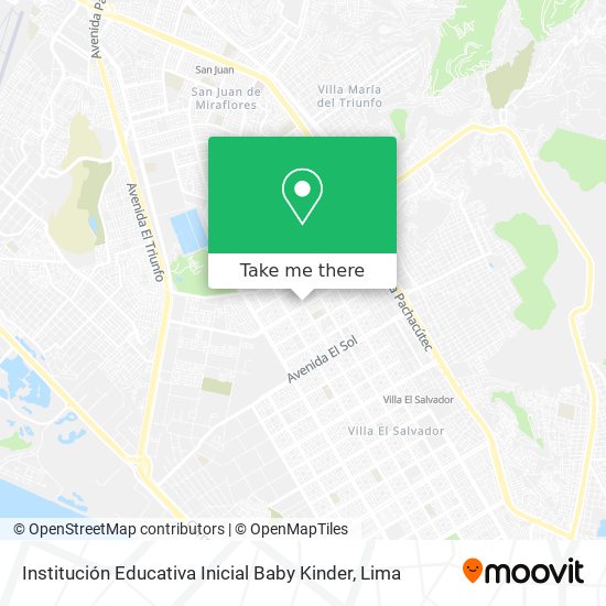 Mapa de Institución Educativa Inicial Baby Kinder