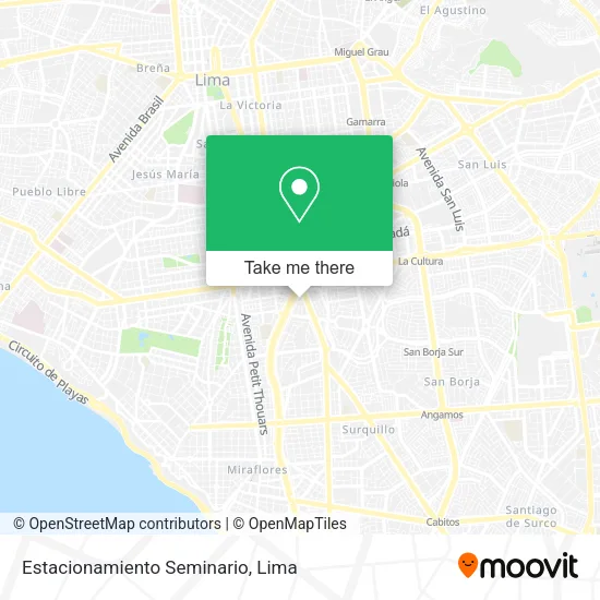 Mapa de Estacionamiento Seminario
