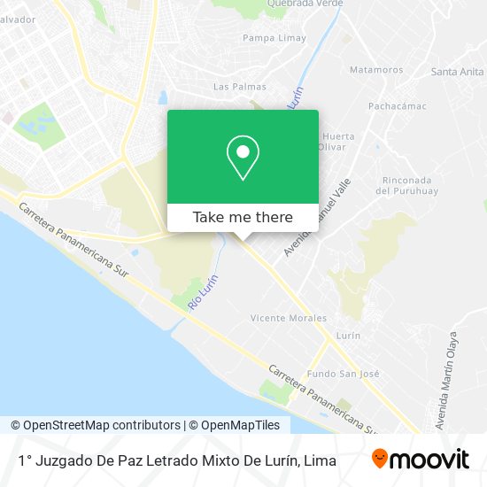 1° Juzgado De Paz Letrado Mixto De Lurín map