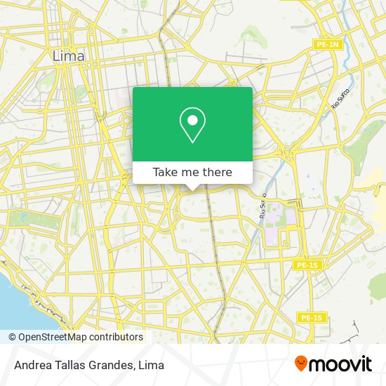 How to get to Andrea Tallas Grandes in San Borja by Bus or Metro?