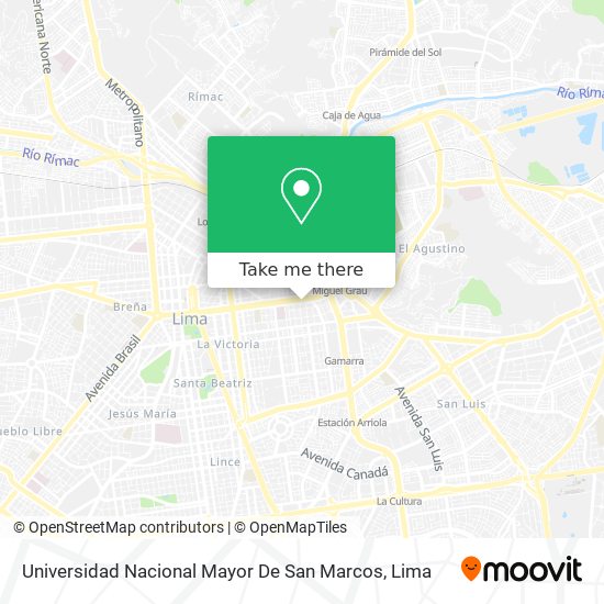 Universidad Nacional Mayor De San Marcos map