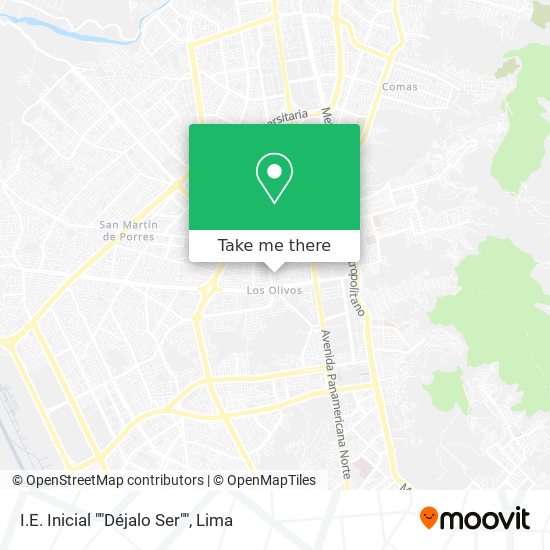 I.E. Inicial ""Déjalo Ser"" map