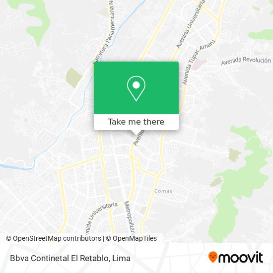 Mapa de Bbva Continetal El Retablo