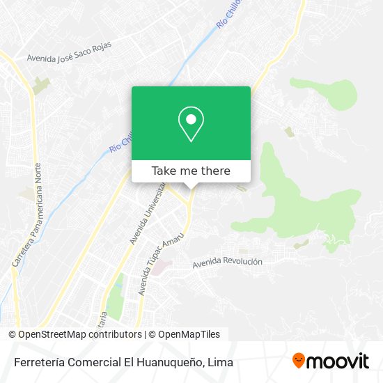 Ferretería Comercial El Huanuqueño map