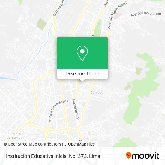 Mapa de Institución Educativa Inicial No. 373