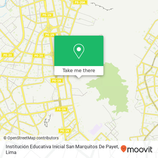 Mapa de Institución Educativa Inicial San Marquitos De Payet