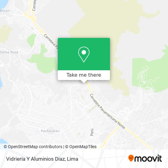 Mapa de Vidriería Y Aluminios Diaz