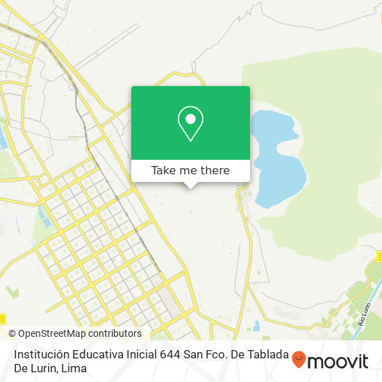 Mapa de Institución Educativa Inicial 644 San Fco. De Tablada De Lurin