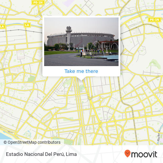 Estadio Nacional Del Perú map