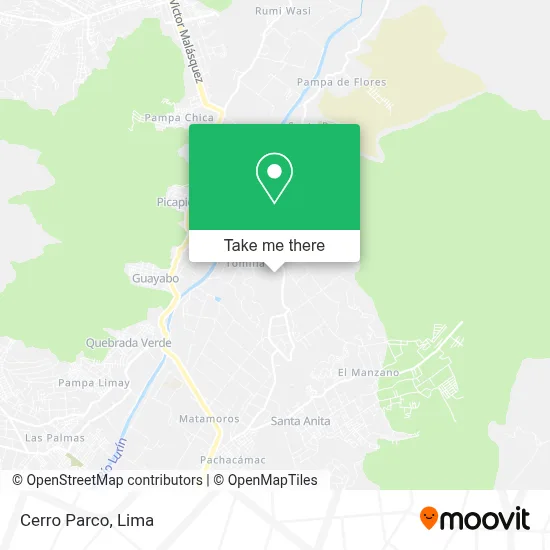 Cerro Parco map