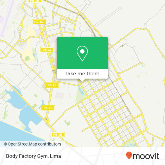 Mapa de Body Factory Gym