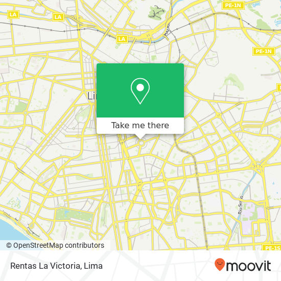 Rentas La Victoria map