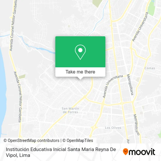 Mapa de Institución Educativa Inicial Santa Maria Reyna De Vipol