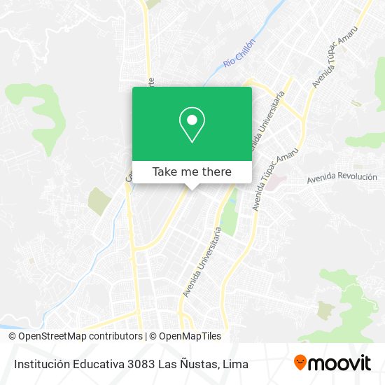 Mapa de Institución Educativa 3083 Las Ñustas