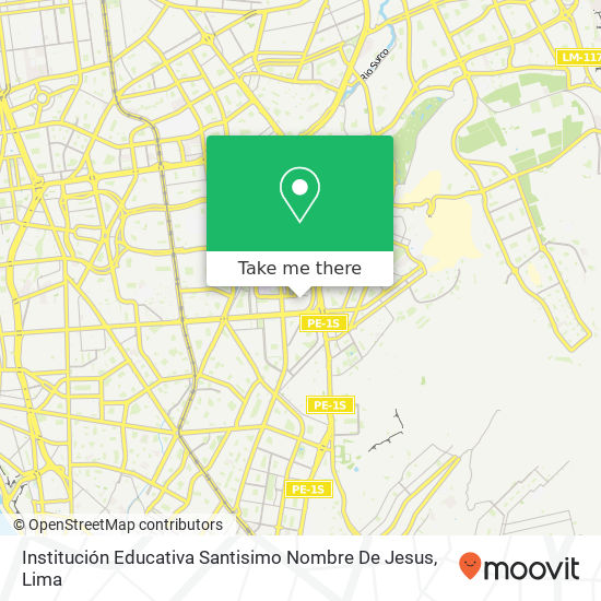 Institución Educativa Santisimo Nombre De Jesus map